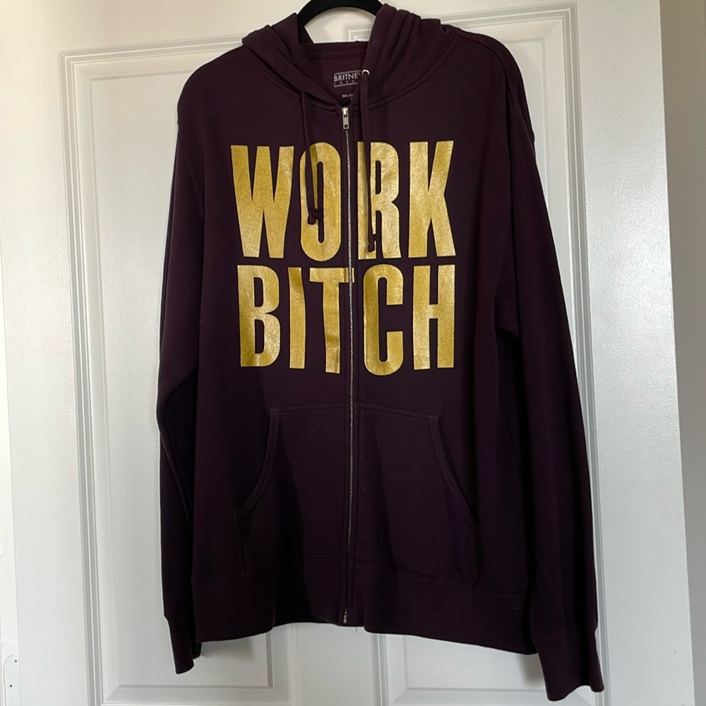 Britney Spears Work B*tch XL Zip Hoodie